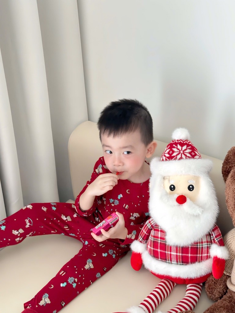 BỘ DÀI ZIP ĐỎ NOEL CHO BÉ TRAI