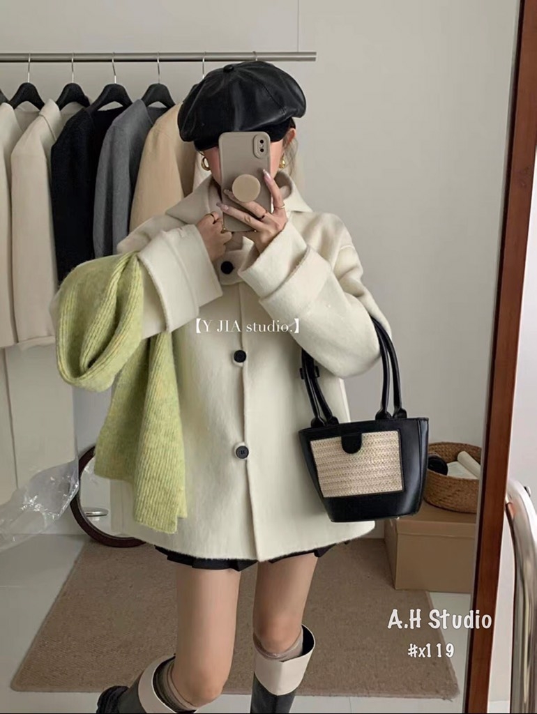 ÁO KHOÁC DẠ LEN ÉP DÁNG RỘNG SIÊU HOT