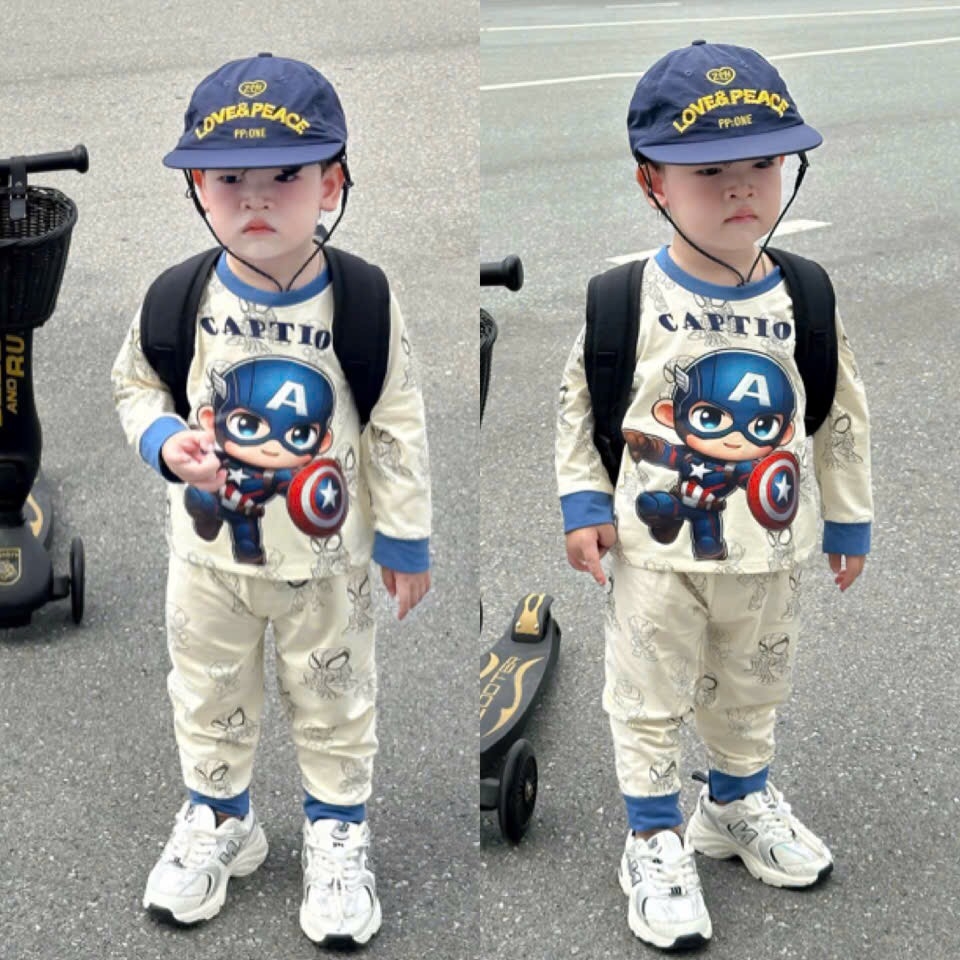 SET 2 BỘ DÀI IRONMAN CAPTION SIÊU NGẦU BÉ TRAI