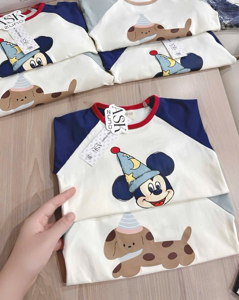 SET 2 BỘ DÀI CHÓ MK QUẦN KẺ SỌC BÉ TRAI