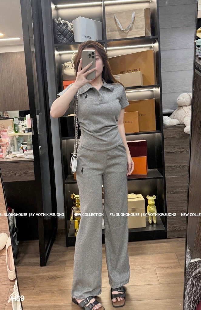SET ÁO CỘC THÊU NGỰA QUẦN DÀI NỮ SẴN