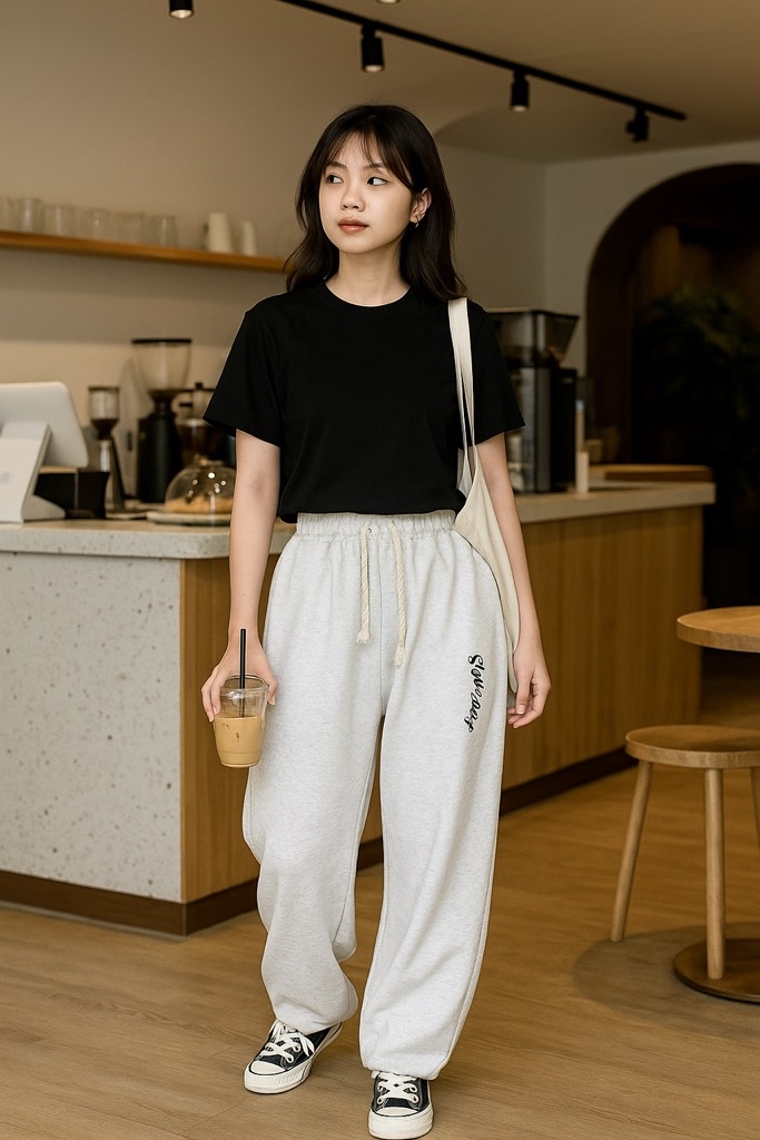 QUẦN NỈ HAI DA ỐNG RỘNG 2 TÚI TRƯỚC NỮ THU ĐÔNG
