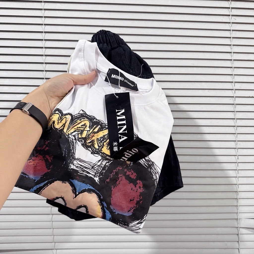 SET ÁO THUN GIẤY MICKEY KÈM QUẦN ĐÙI NỮ