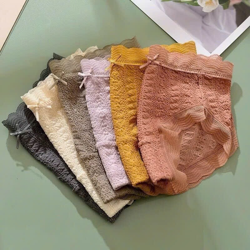 ĐỒ LÓT - SET 10 QUẦN LÓT PHỐI REN NƠ NỮ