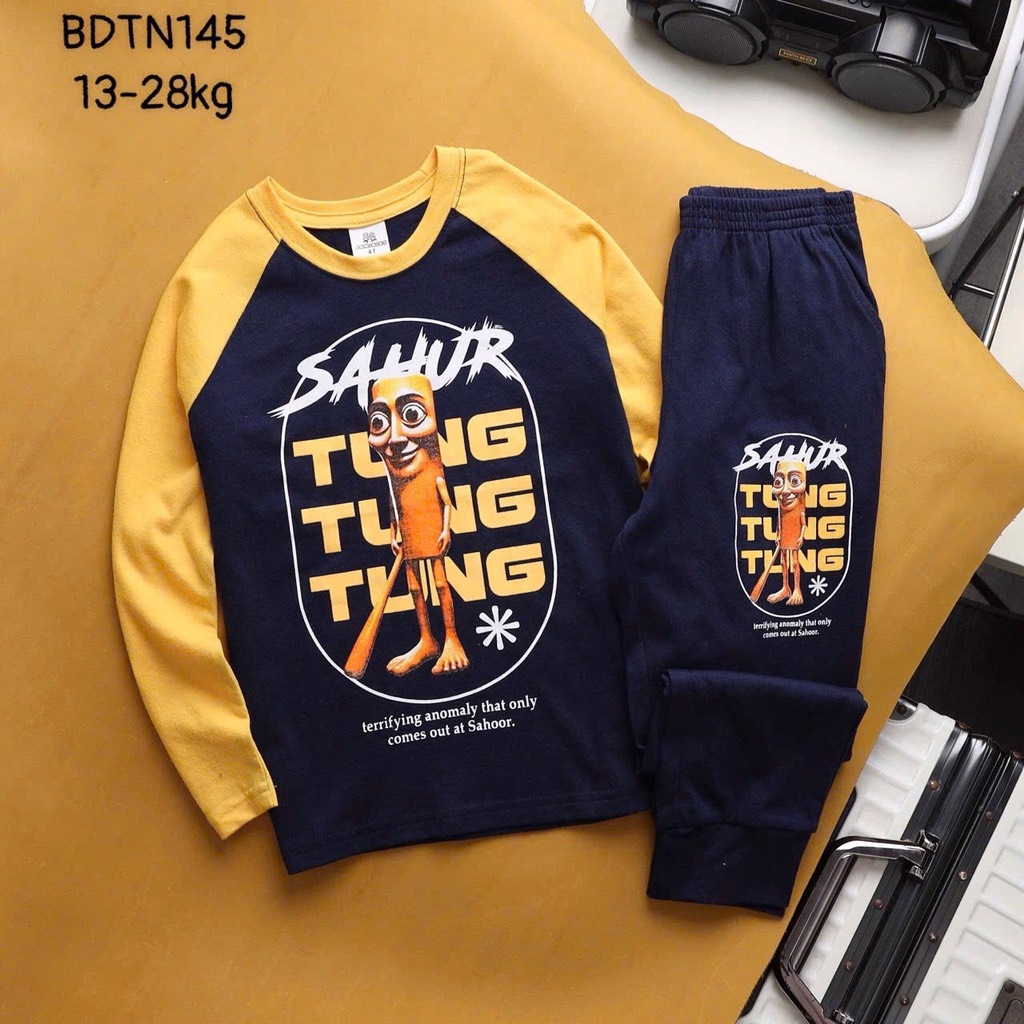 SET BỘ DÀI TAY HOẠT HÌNH BÉ TRAI SIZE ĐẠI