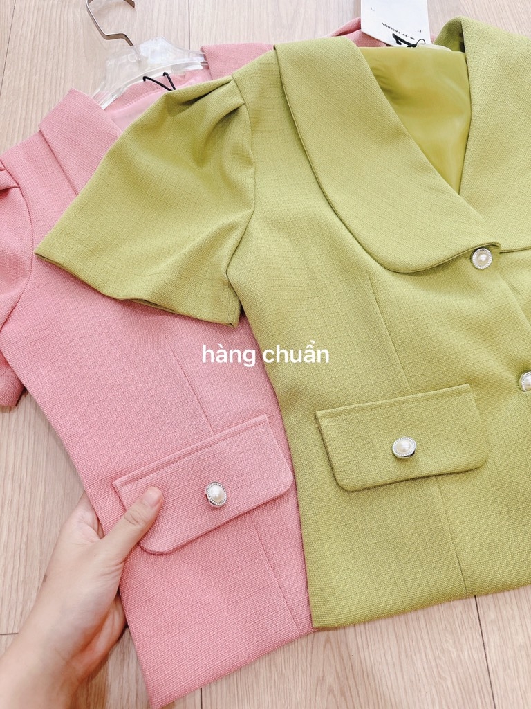 SET DẠ WEET LI-EN CỔ V SEN CÚC NGỌC QUẦN LI SẴN