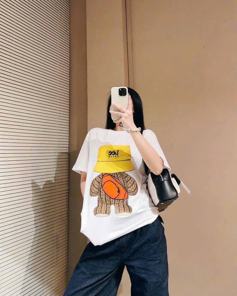 ÁO PHÔNG GẤU LEE CỘC TAY NỮ SẴN (sale 85k)