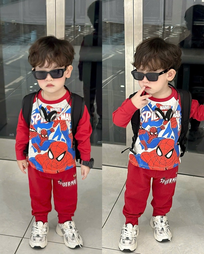 SET 2 BỘ DÀI NGƯỜI NHỆN – MARVAL TONE ĐỎ XANH BÉ TRAI SẴN