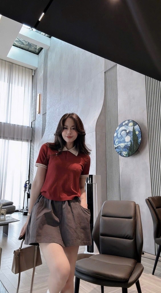 ÁO LEN CỘC POLO ĐỎ NỮ THU ĐÔNG