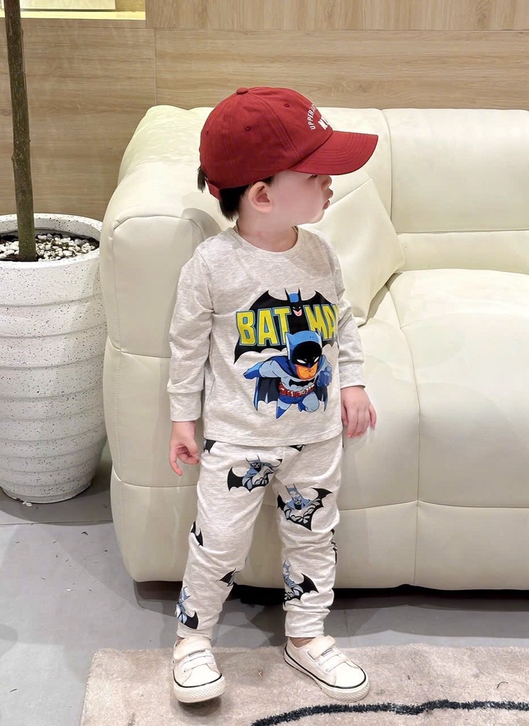 SET 3 BỘ DÀI TAY SPIDERMAN BATMAN BÉ TRAI SẴN