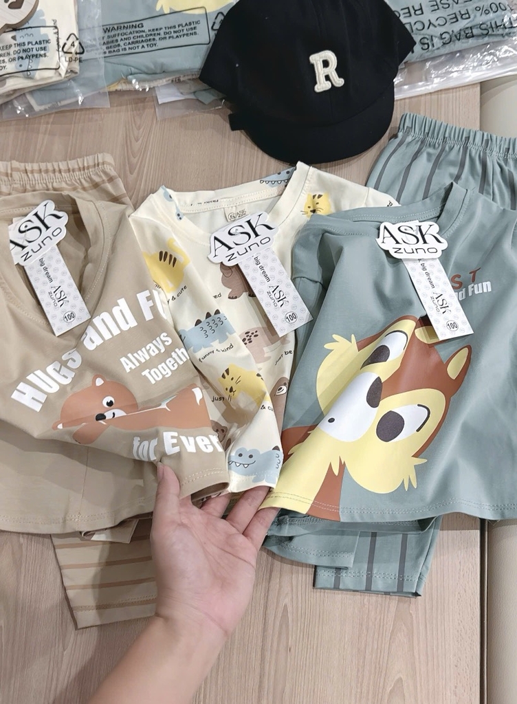 SET 3 BỘ DÀI ANIMALS TONE HÀN BÉ TRAI