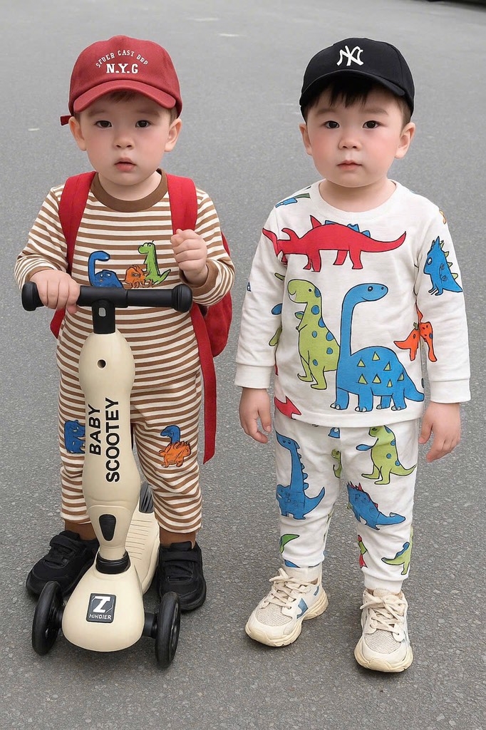 SET 2 BỘ DÀI KHỦNG LONG CHẤT XƯỢC BÉ TRAI (SALE 86k)