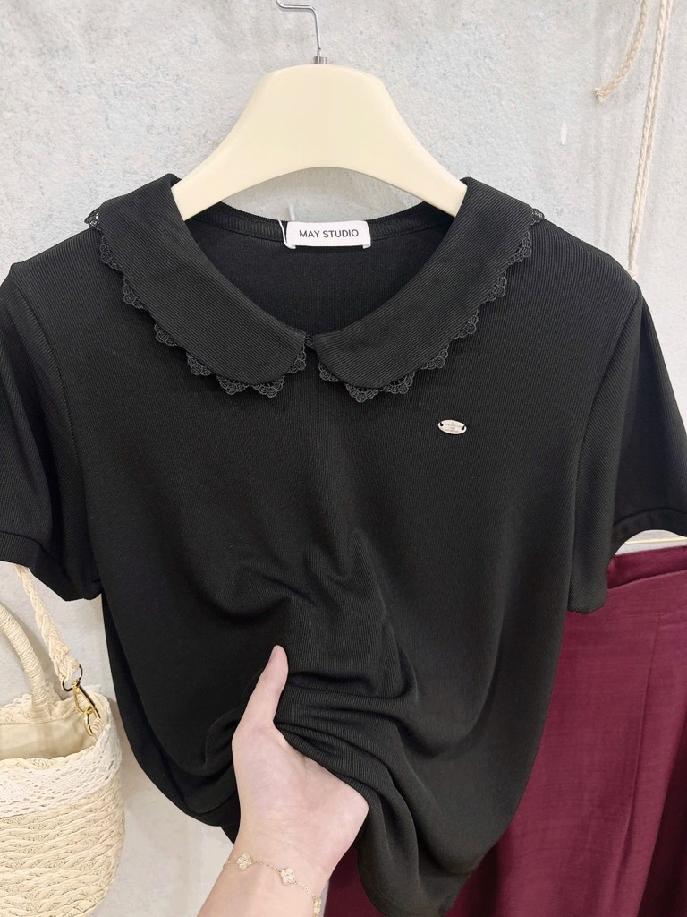SET CV LI MIX ÁO TĂM LEN PHỐI REN NỮ(XẢ 149k)