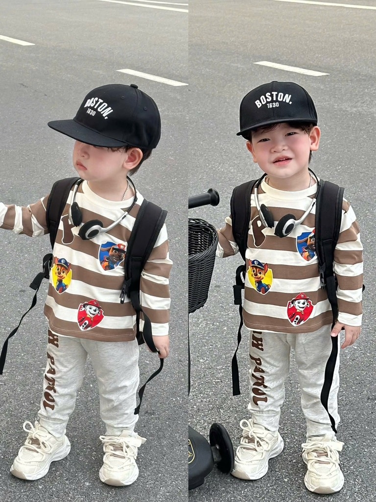 SET 2 BỘ DÀI PAW PATRAL TONE NÂU KẺ BÉ TRAI