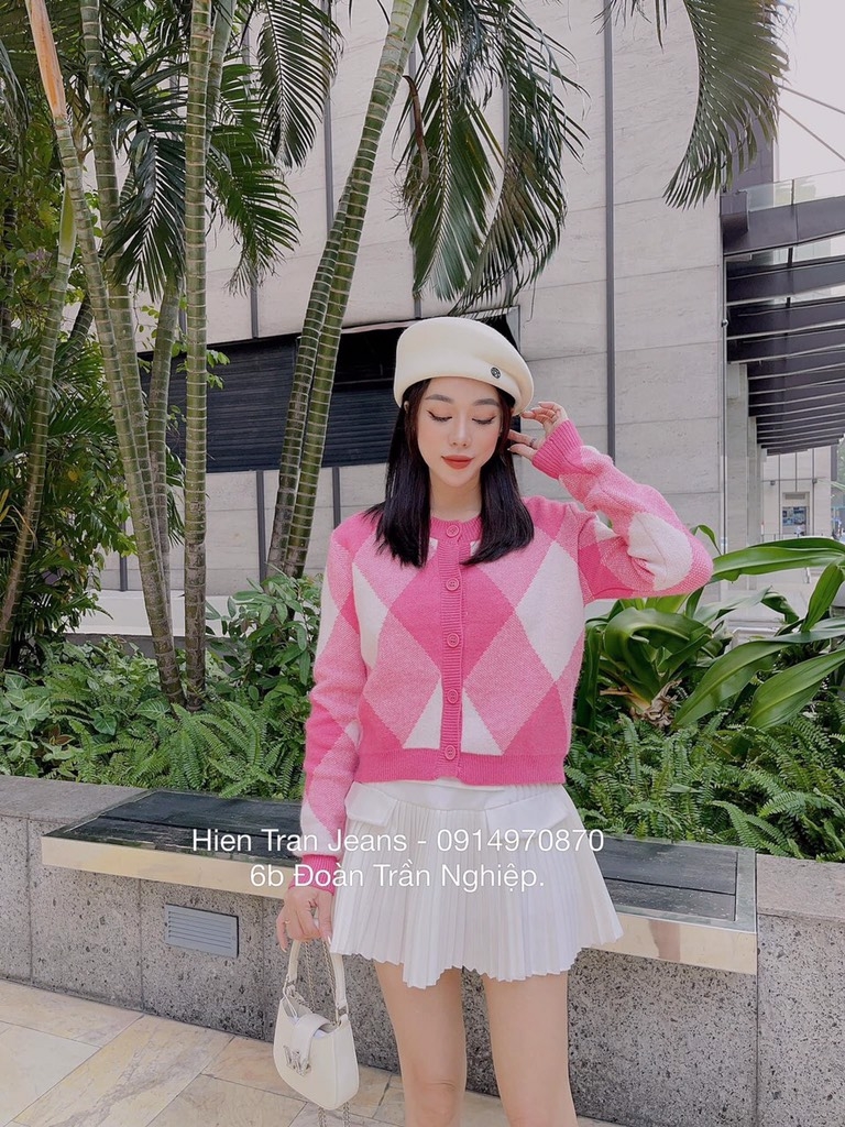 ÁO LEN CARDIGAN TRÁM HỒNG - BE - ĐEN ( XẢ 79k)