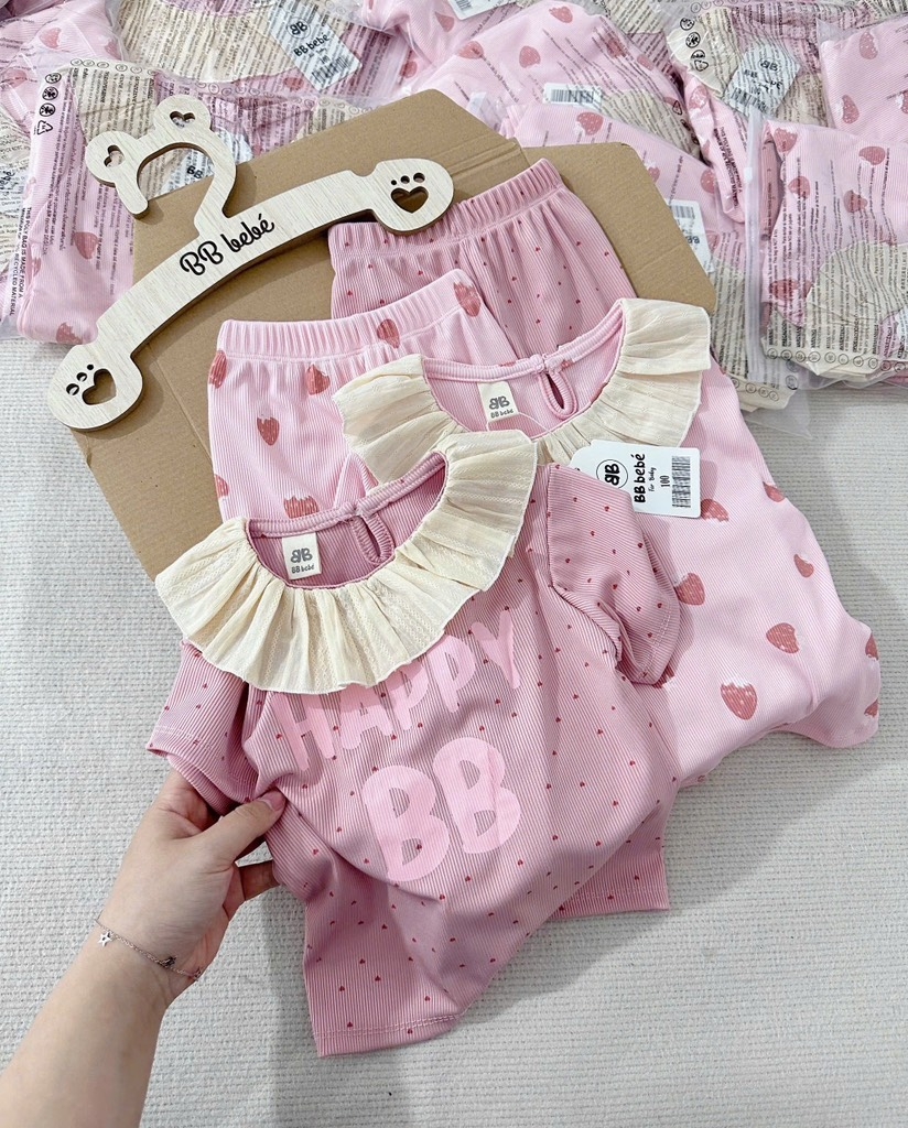 SET 2 BỘ HOẠ TIẾT TIM BN HAPPY BÉ GÁI HỒNG XINH (XẢ 91K)