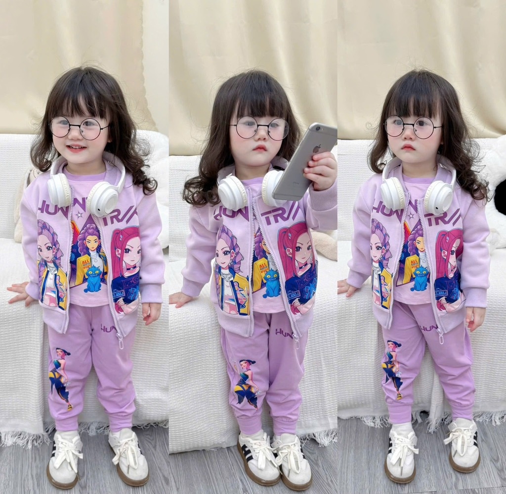 SET DÀI 3 MÓN HUNTRAX TÍM BÉ GÁI