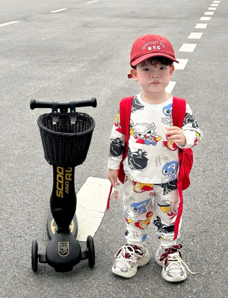 SET 2 BỘ DÀI IRONMAN MARVAL ĐEN ĐỎ GHI BÉ TRAI SẴN