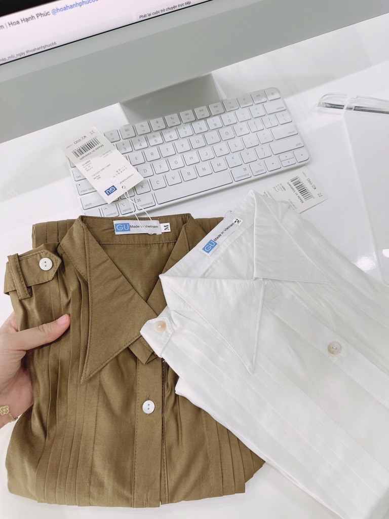 ÁO SƠ MI GU TƠ LY CÁ VAI CÚC TRAI NỮ