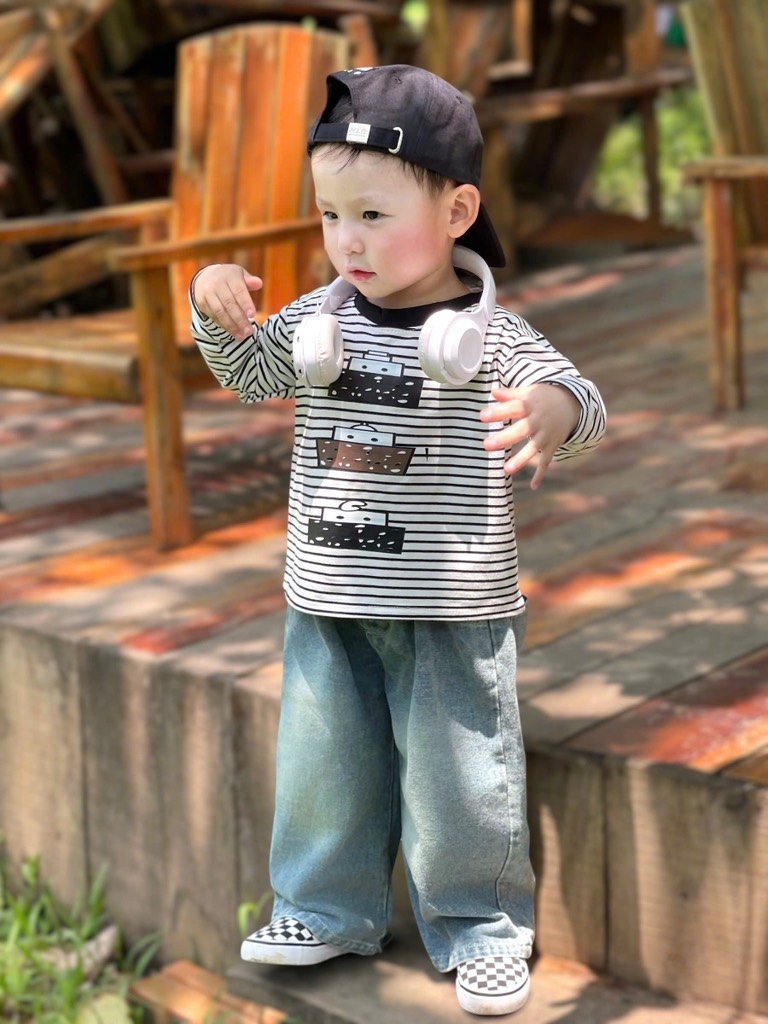 SET BỘ DÀI ÁO PHÔNG KẺ QUẦN BÒ BÉ TRAI SẴN(XẢ 89k)