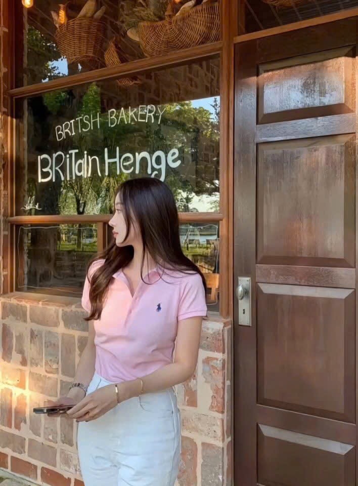 ÁO POLO CỘC THÊU NGỰA MÀU HỒNG NỮ