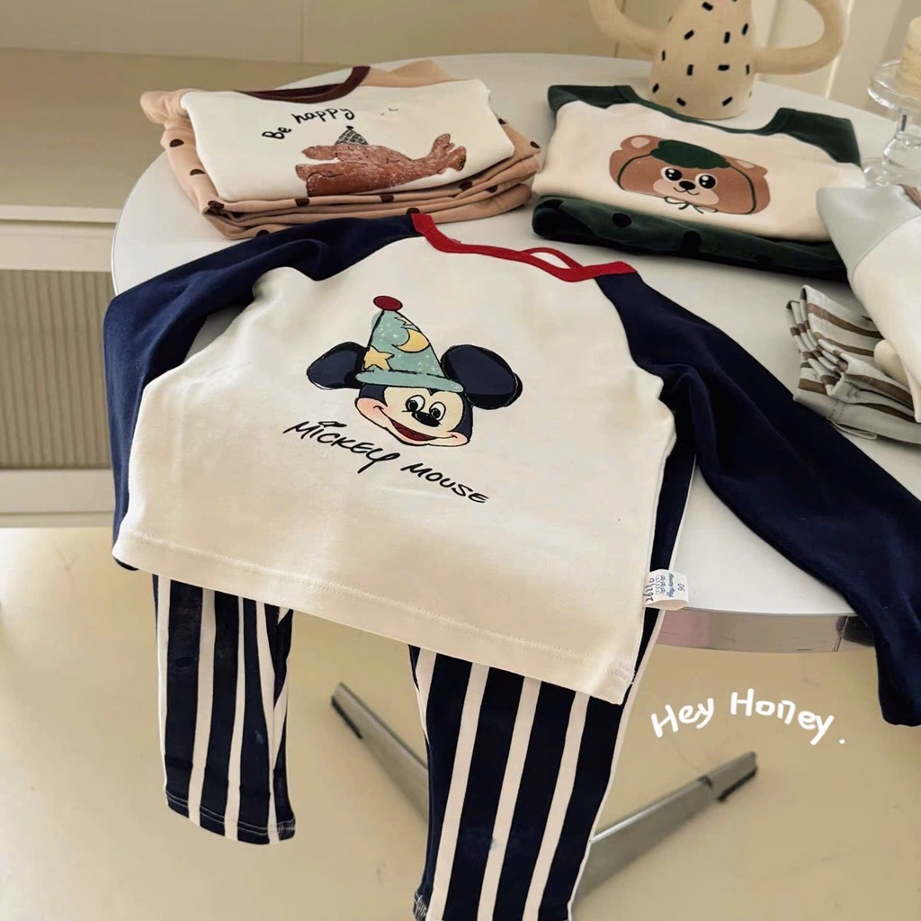 SET 2 BỘ DÀI CHÓ MK QUẦN KẺ SỌC BÉ TRAI