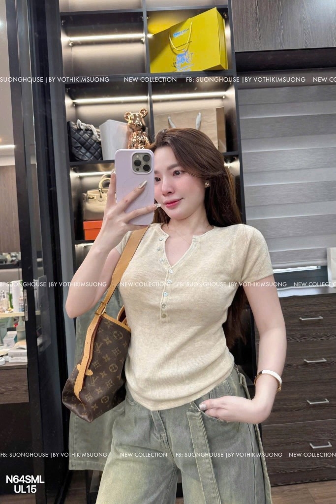 ÁO TĂM THỎ BE CỘC TAY NỮ SẴN