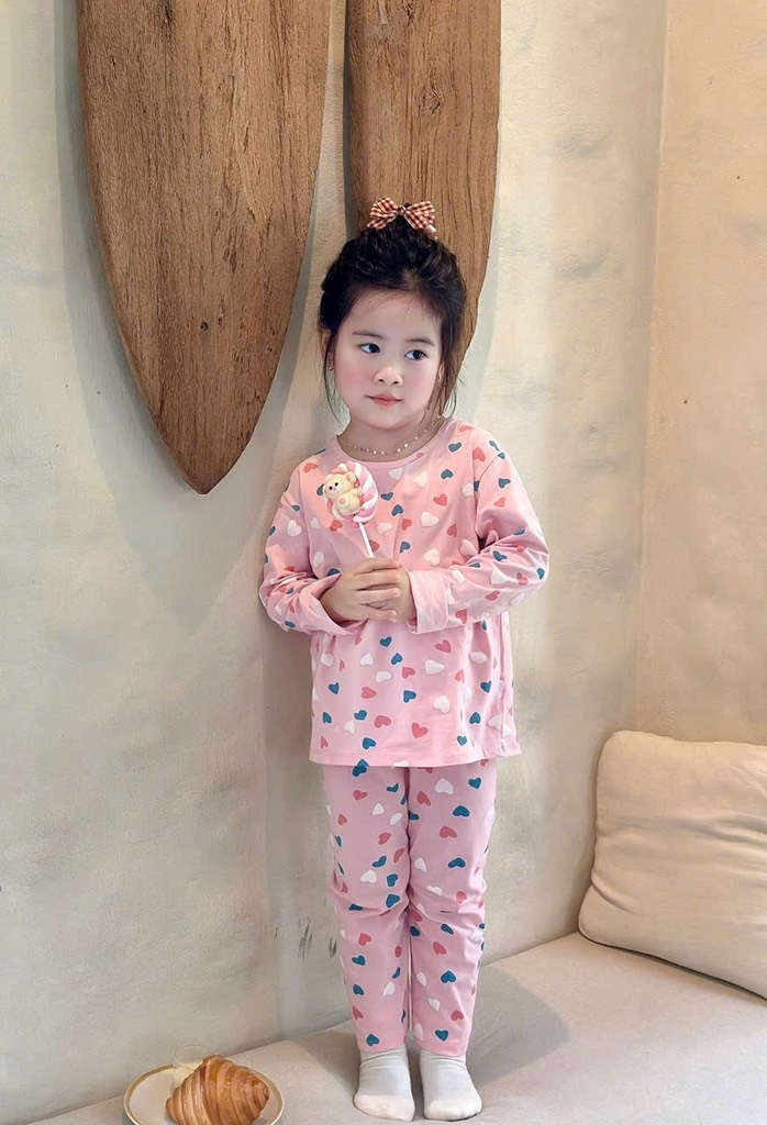 SET 2 BỘ DÀI TIM HỒNG HEHE CHUẨN HÀN BÉ GÁI