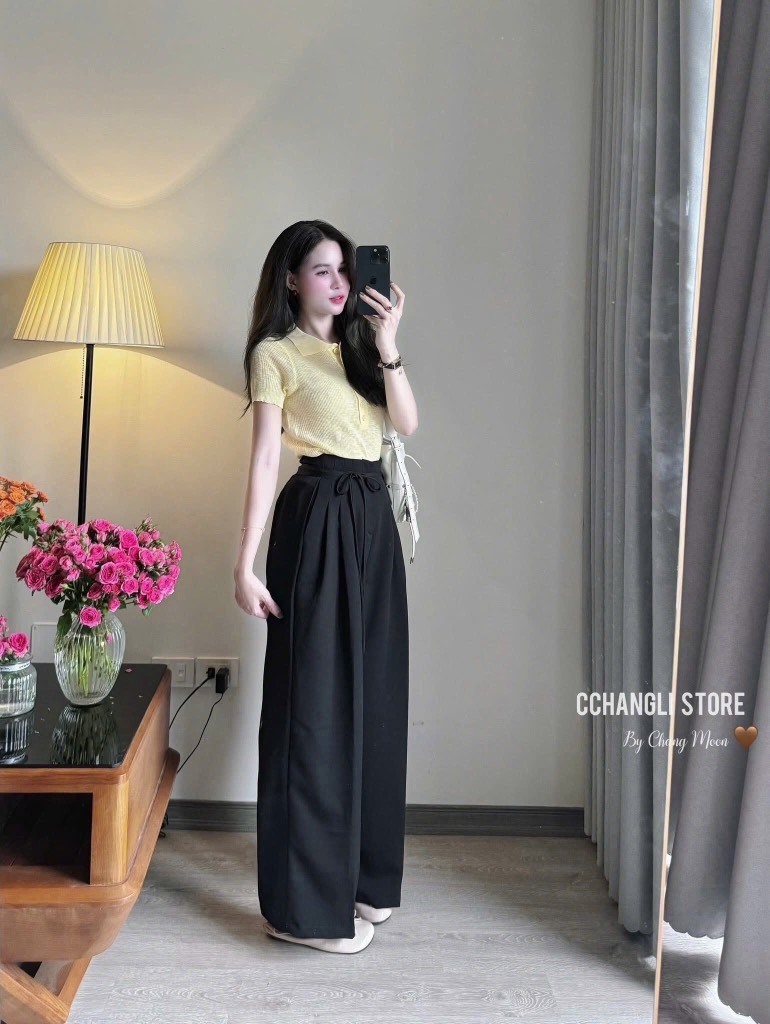 ÁO TĂM LEN CỔ BẺ SIÊU XINH SẴN