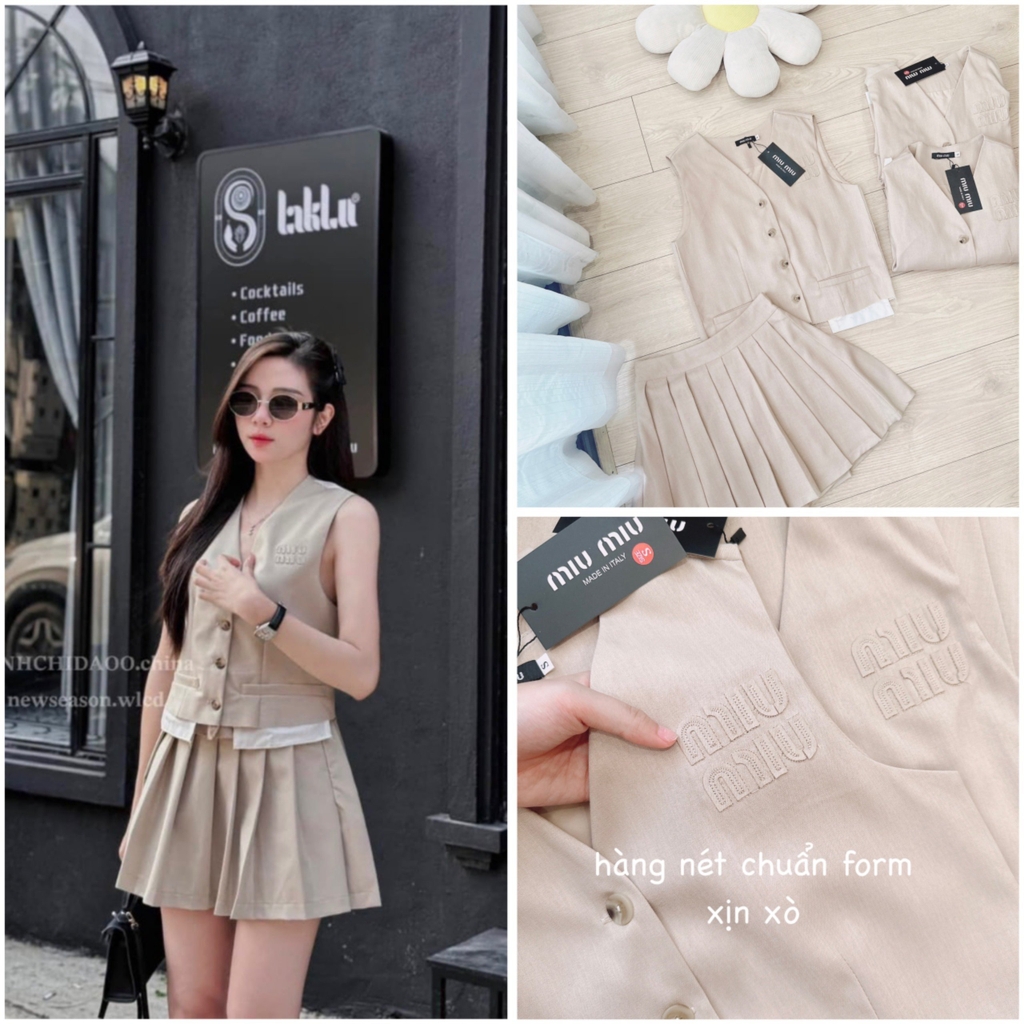 SET GILE CV XẾP LY MIUMIU NỮ SẴN