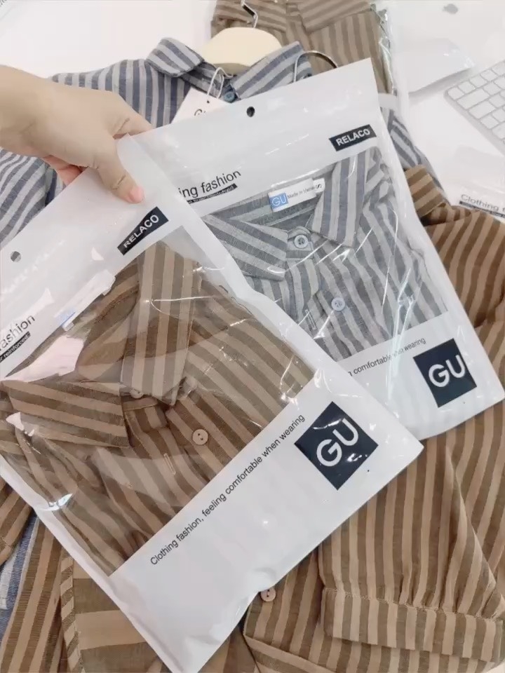 ÁO SƠ MI KẺ TAY LỬNG 2 MÀU NỮ