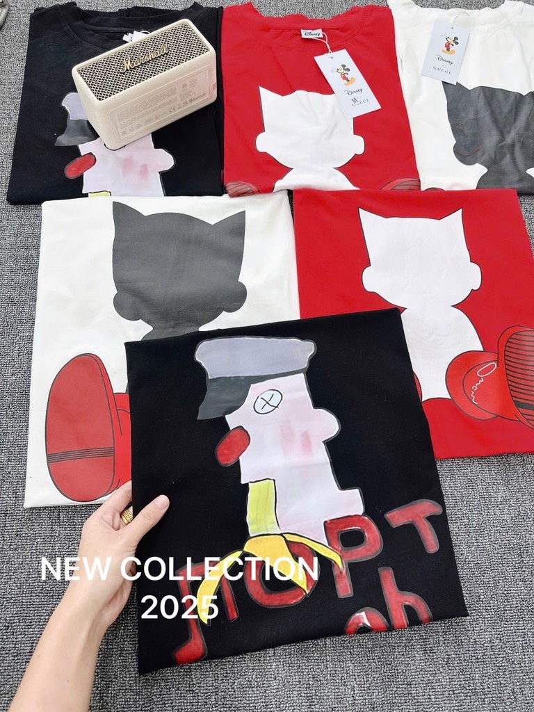 ÁO COTTON MÈO ĐI HIA CỘC TAY NỮ SẴN