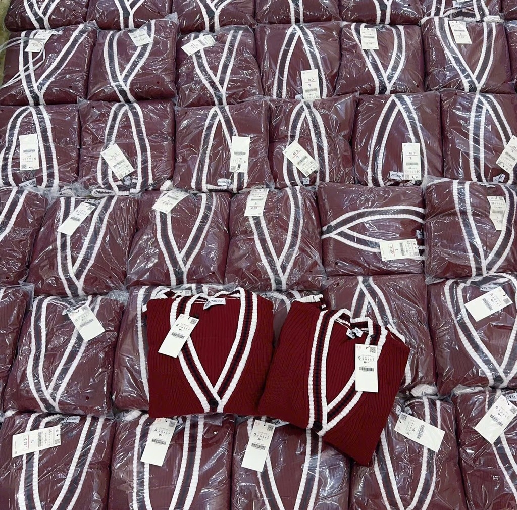 ÁO LEN CADIGAN MẬN Z.ARA PHỐI VIỀN NỮ THU ĐÔNG