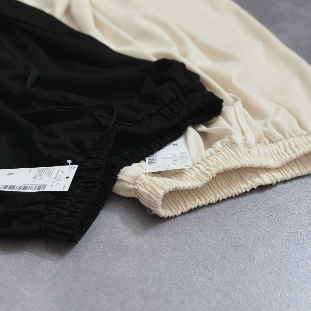 SET 2 QUẦN SUÔNG ĐEN BE CHUN DÂY NỮ
