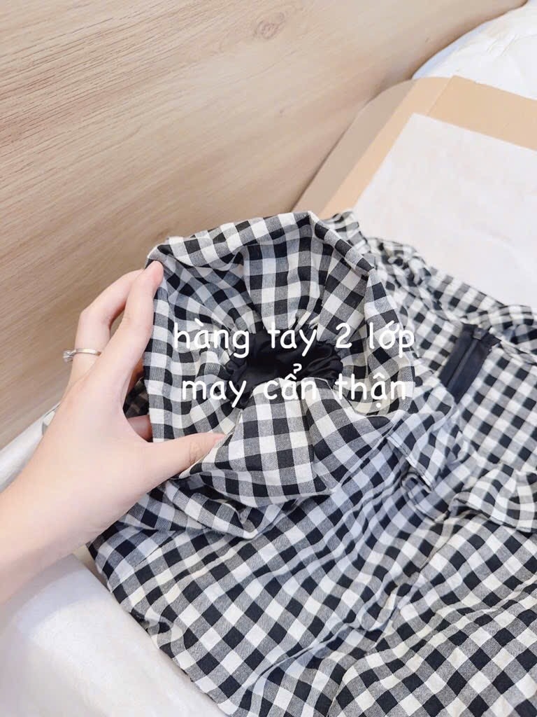 VÁY KẺ CỔ BÈO ĐUÔI CÁ NỮ SẴN