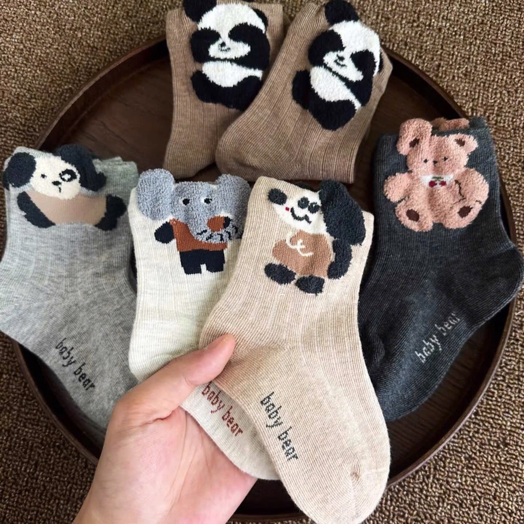 ĐỒ LÓT - SET 10 ĐÔI TẤT COTTON HÌNH ĐỘNG VẬT CUTE BÉ TRAI BÉ GÁI SẴN