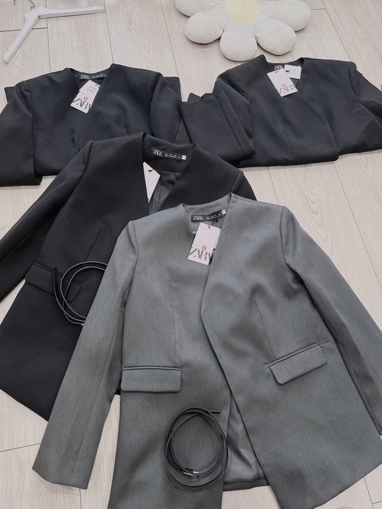 ÁO VEST NỮ ZARA KÈM ĐAI THU ĐÔNG SẴN(XẢ 139k)