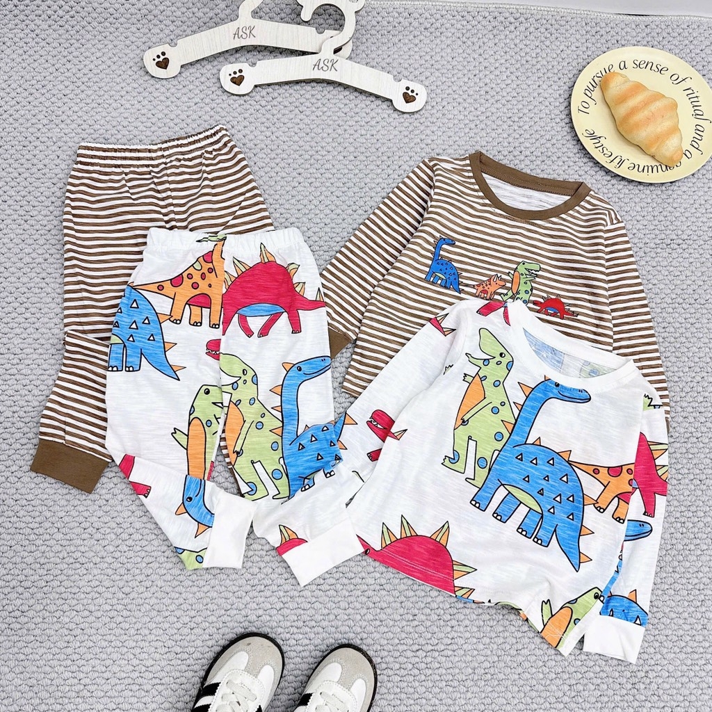 SET 2 BỘ DÀI KHỦNG LONG CHẤT XƯỢC BÉ TRAI (SALE 86k)