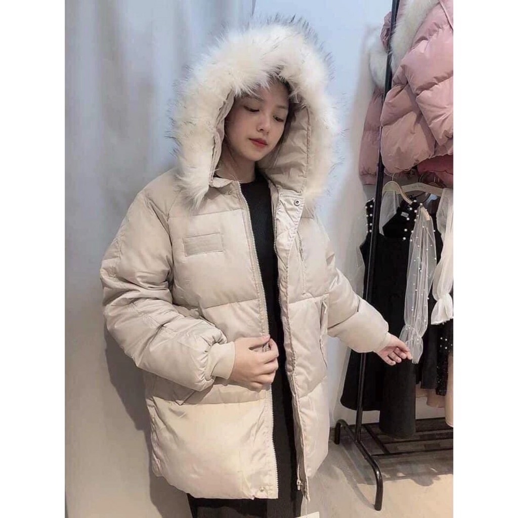 ÁO PHAO BÉO MŨ LÔNG 2 MÀU NỮ( XẢ 179k)