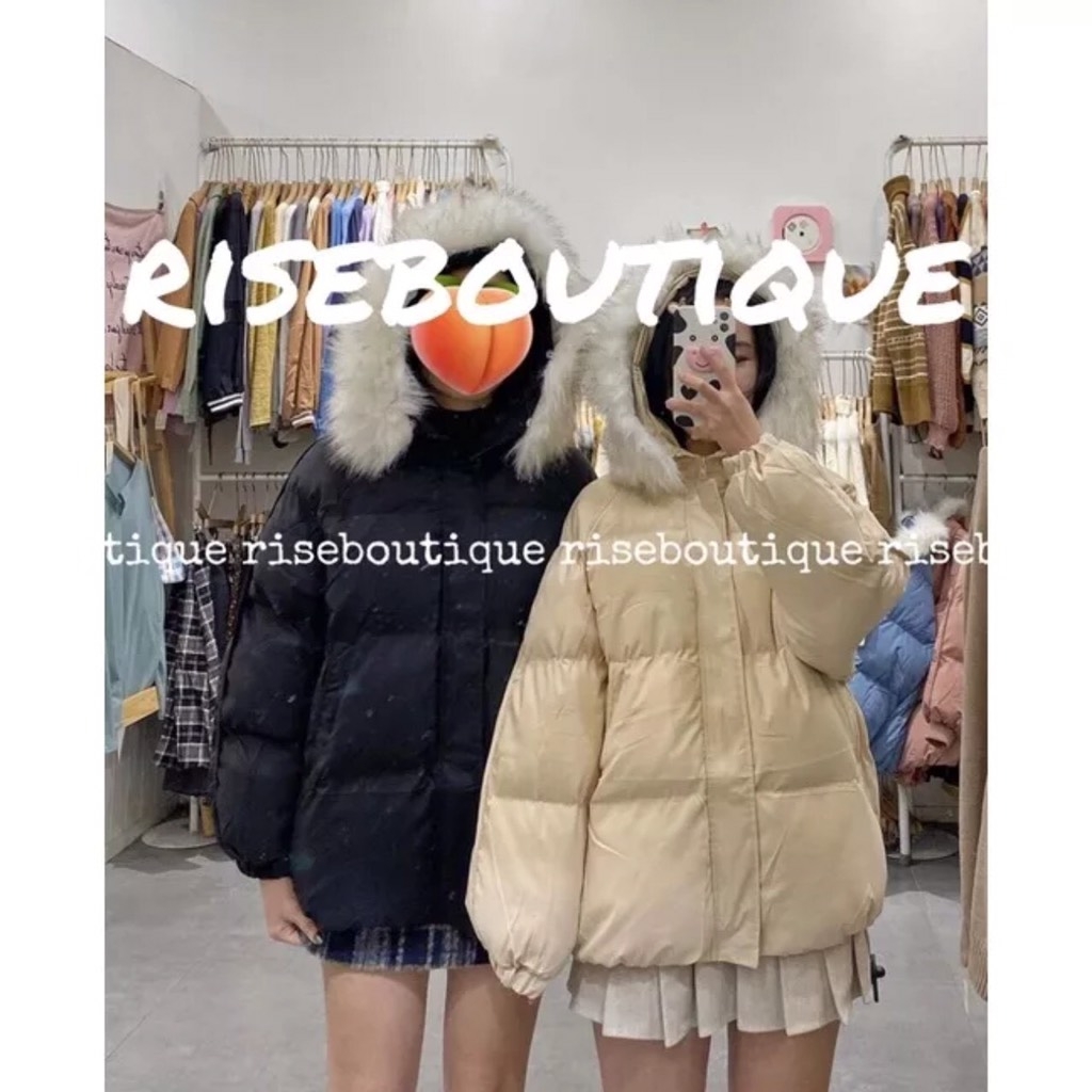 ÁO PHAO BÉO MŨ LÔNG 2 MÀU NỮ( XẢ 179k)