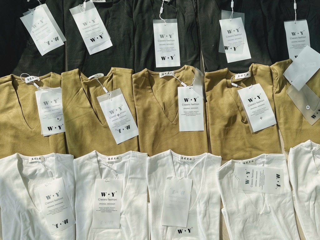 ÁO CỔ TIM TAY CỘC 3 MẦU NỮ SẴN (XẢ 39k)