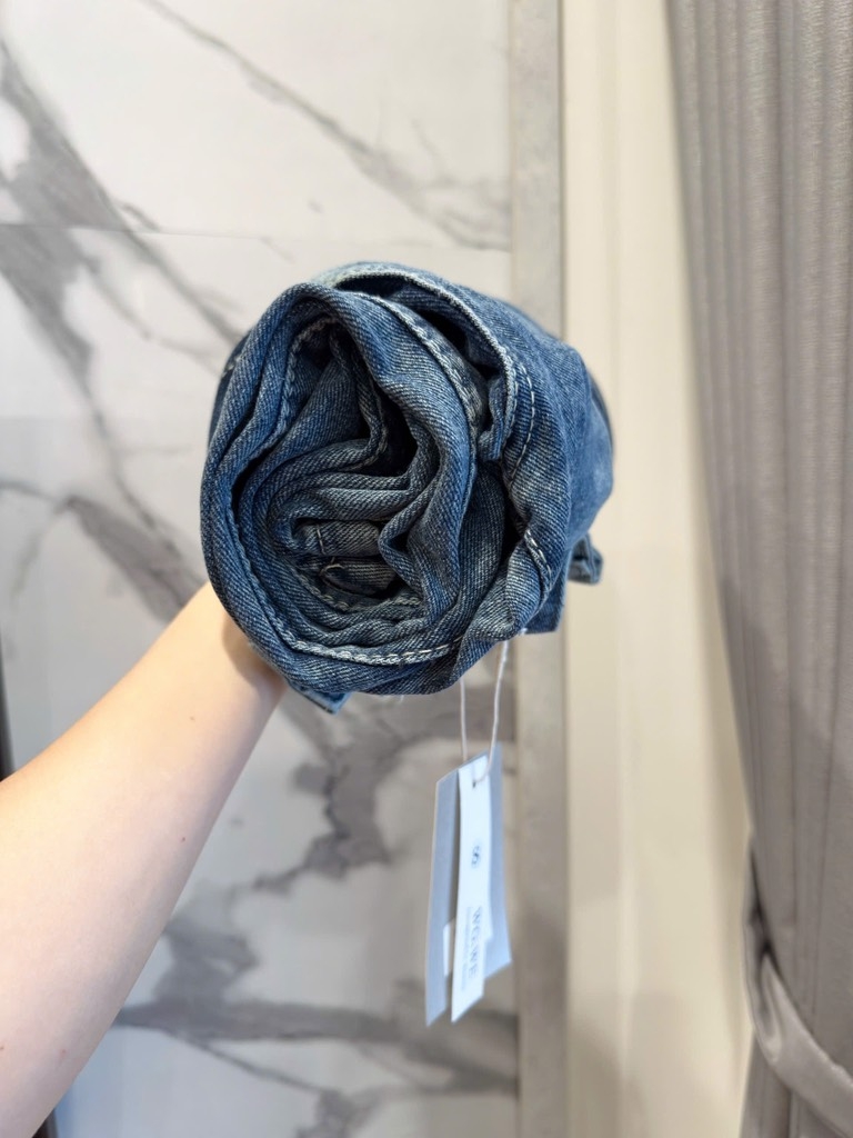 QUẦN SUÔNG JEAN NỮ XANH LI TÚI