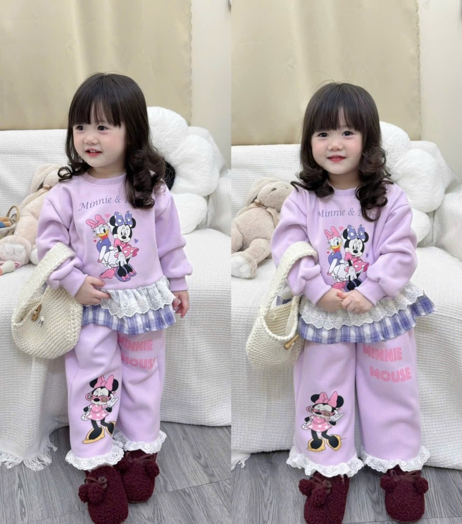 SET DÀI MICKY TÍM ĐẬM NHẠT BÉ GÁI