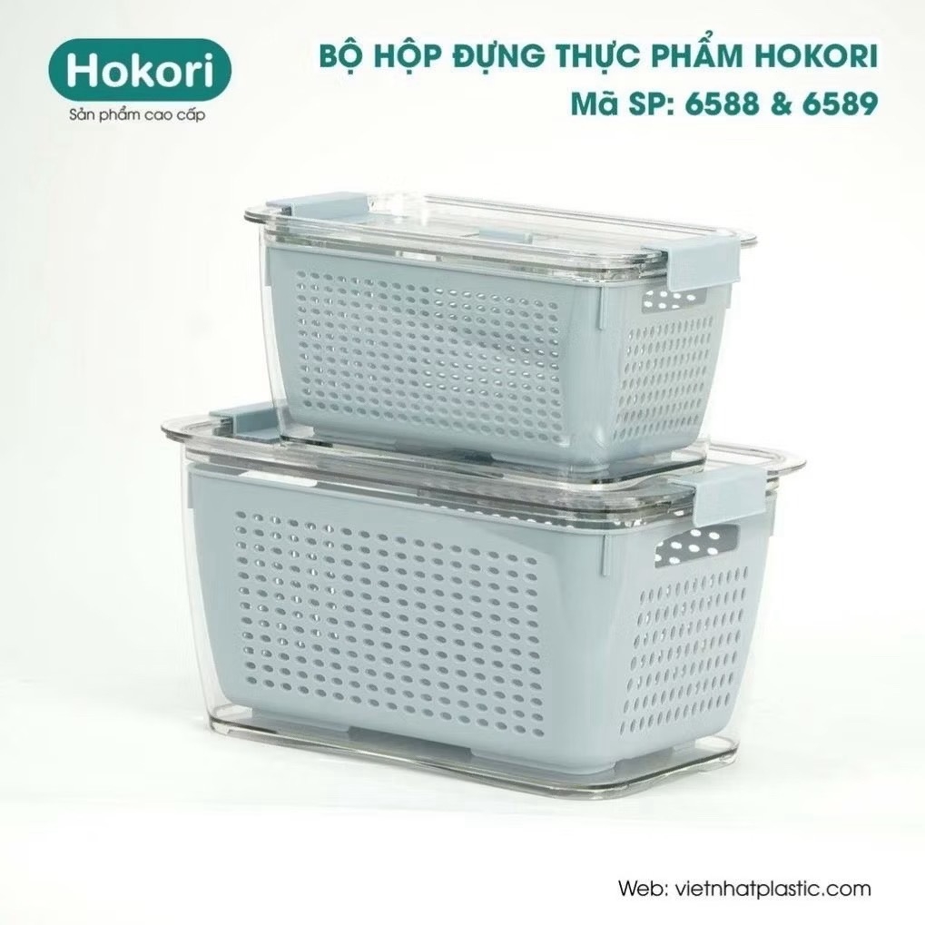 ĐỒ GIA DỤNG - SET 2 HỘP HOKORI ĐỰNG THỰC PHẨM