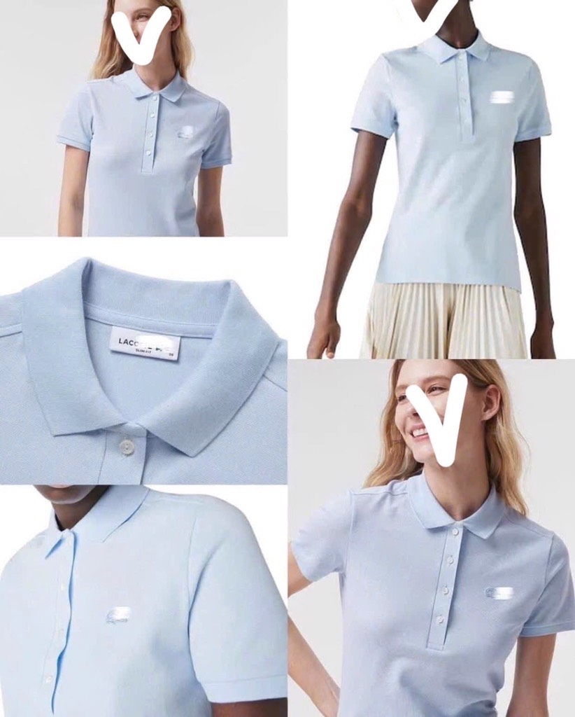 ÁO POLO CÁ SẤU XANH DƯƠNG NHẠT BASIC NỮ