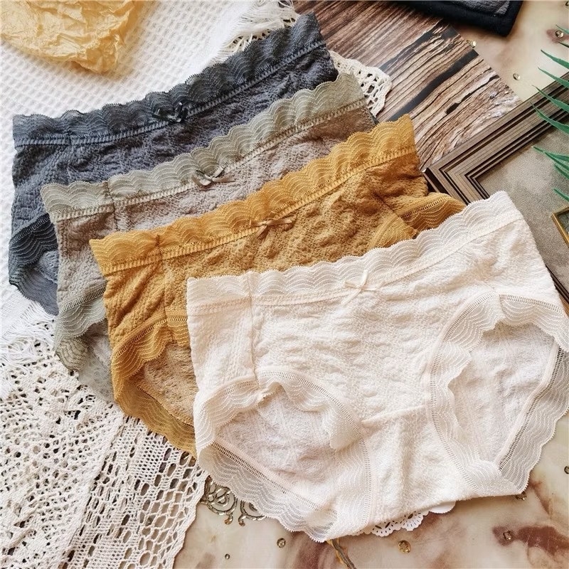 ĐỒ LÓT - SET 10 QUẦN LÓT PHỐI REN NƠ NỮ