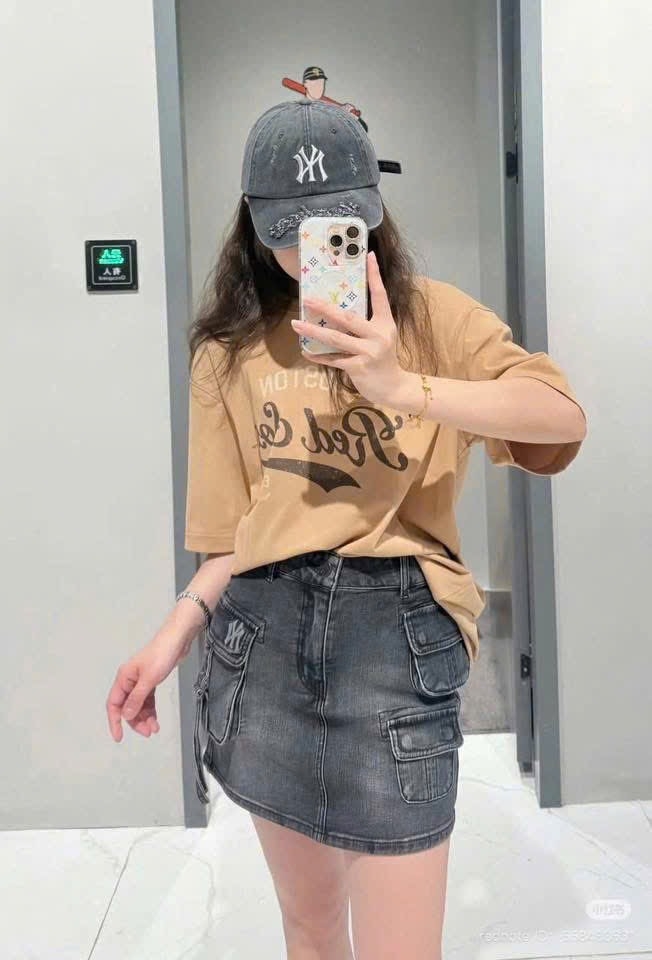 ÁO COTTON M-L.B CHÍNH HÃNG NÂU NỮ