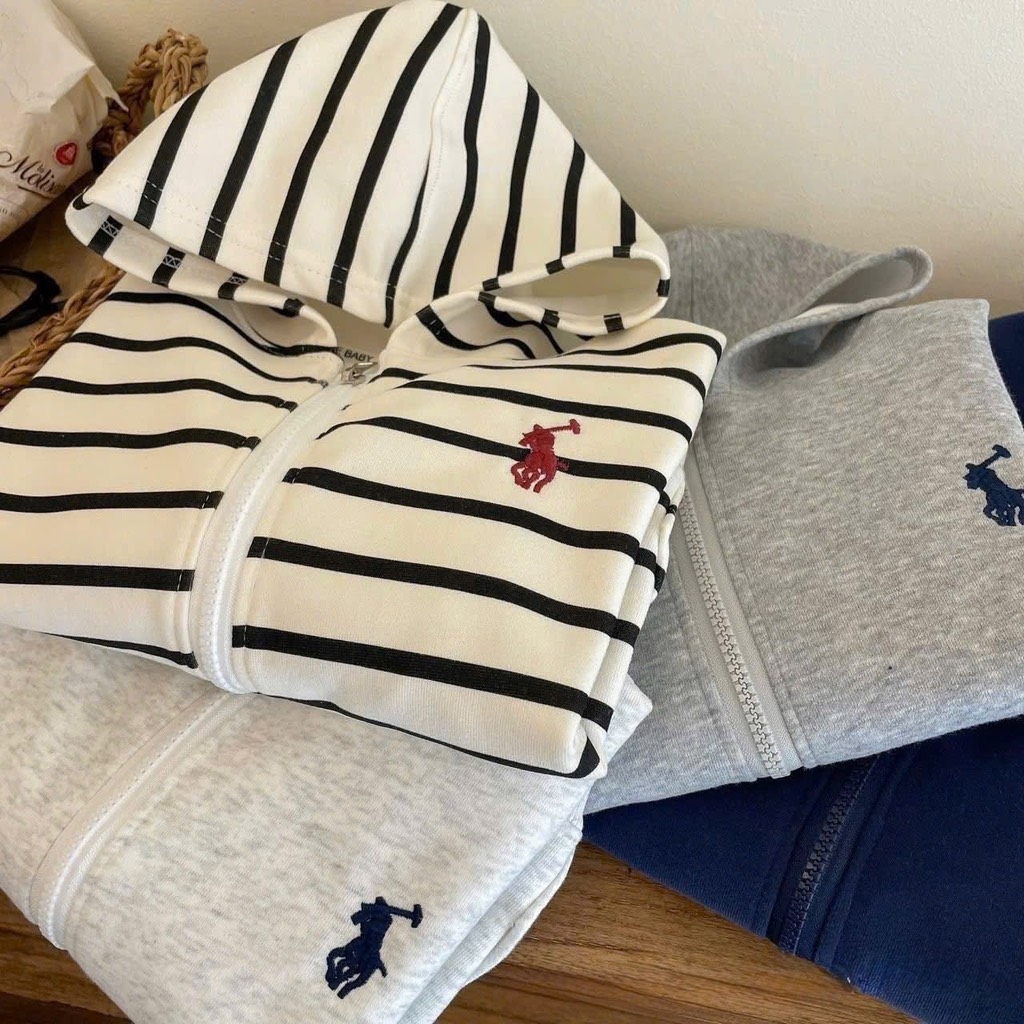 ÁO KHOÁC NỈ MŨ DÀI HOODY HAI DA BÉ TRAI