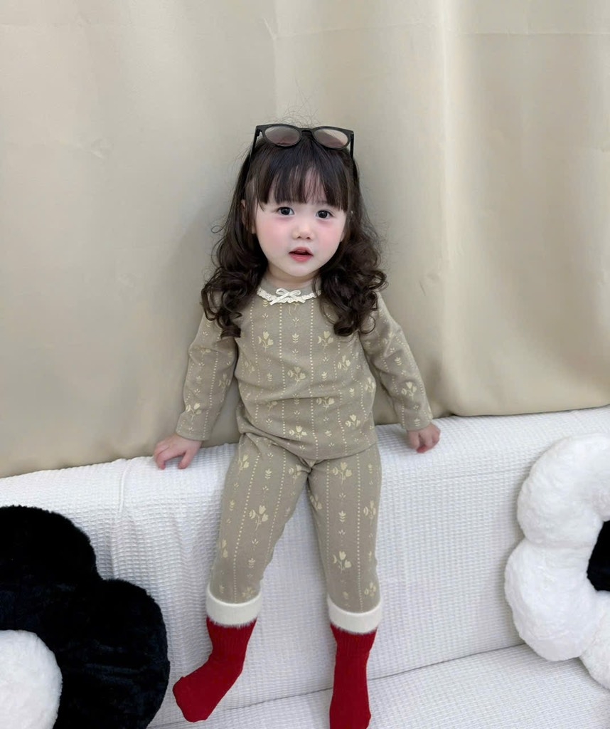 SET 2 BỘ DÀI GIỮ NHIỆT TONE HÀN BÉ GÁI