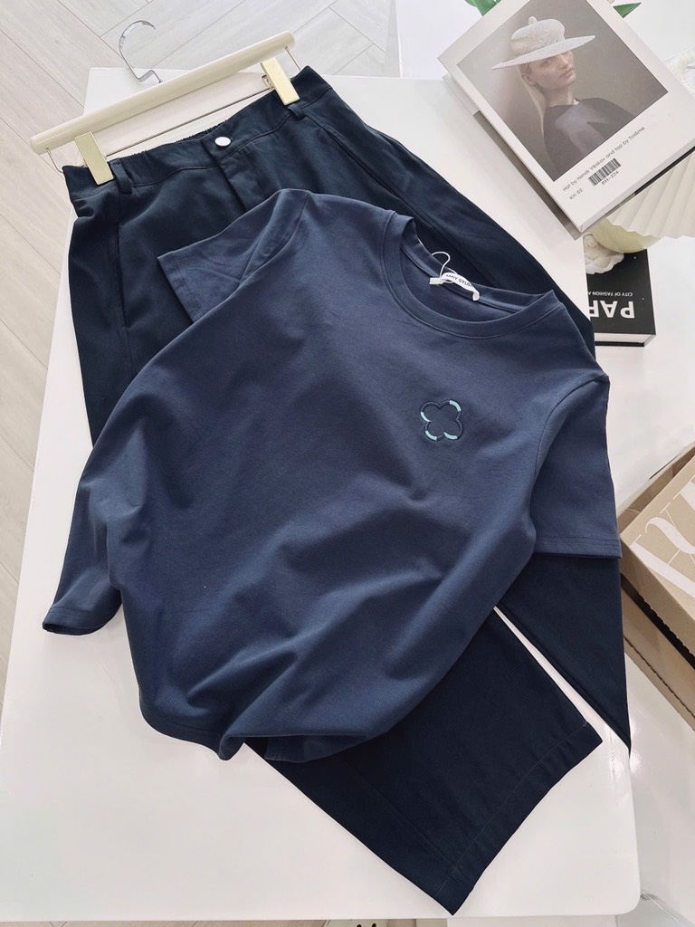 SET QUẦN KAKI CÁCH ĐIỆU CHUN SAU MIX PHÔNG NỮ